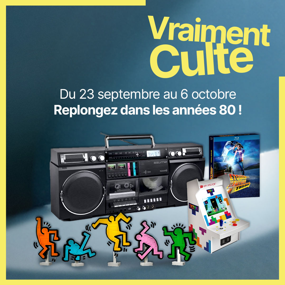 Cultura Facebook ad: Replongez dans les années 1980