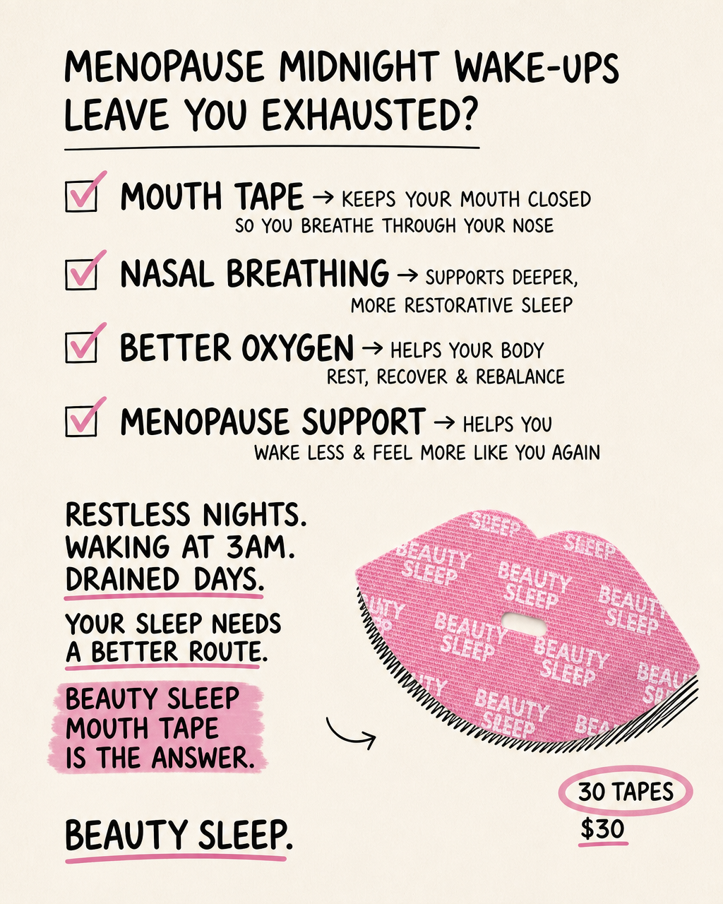 Beauty Sleep Facebook ad