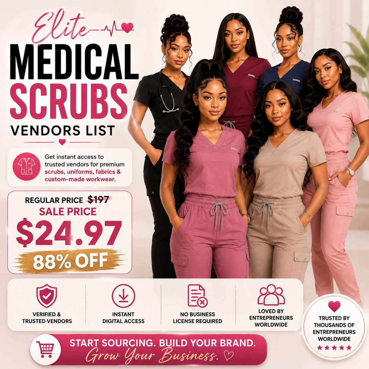 Elite Vendors List Facebook ad: 65+ Elite Boutique Vendors for Just $24.97