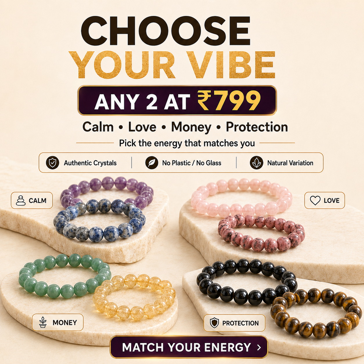 Evashu Crystals Facebook ad