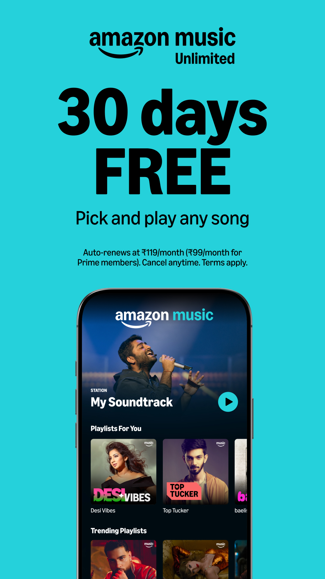 Amazon Music IN Facebook ad