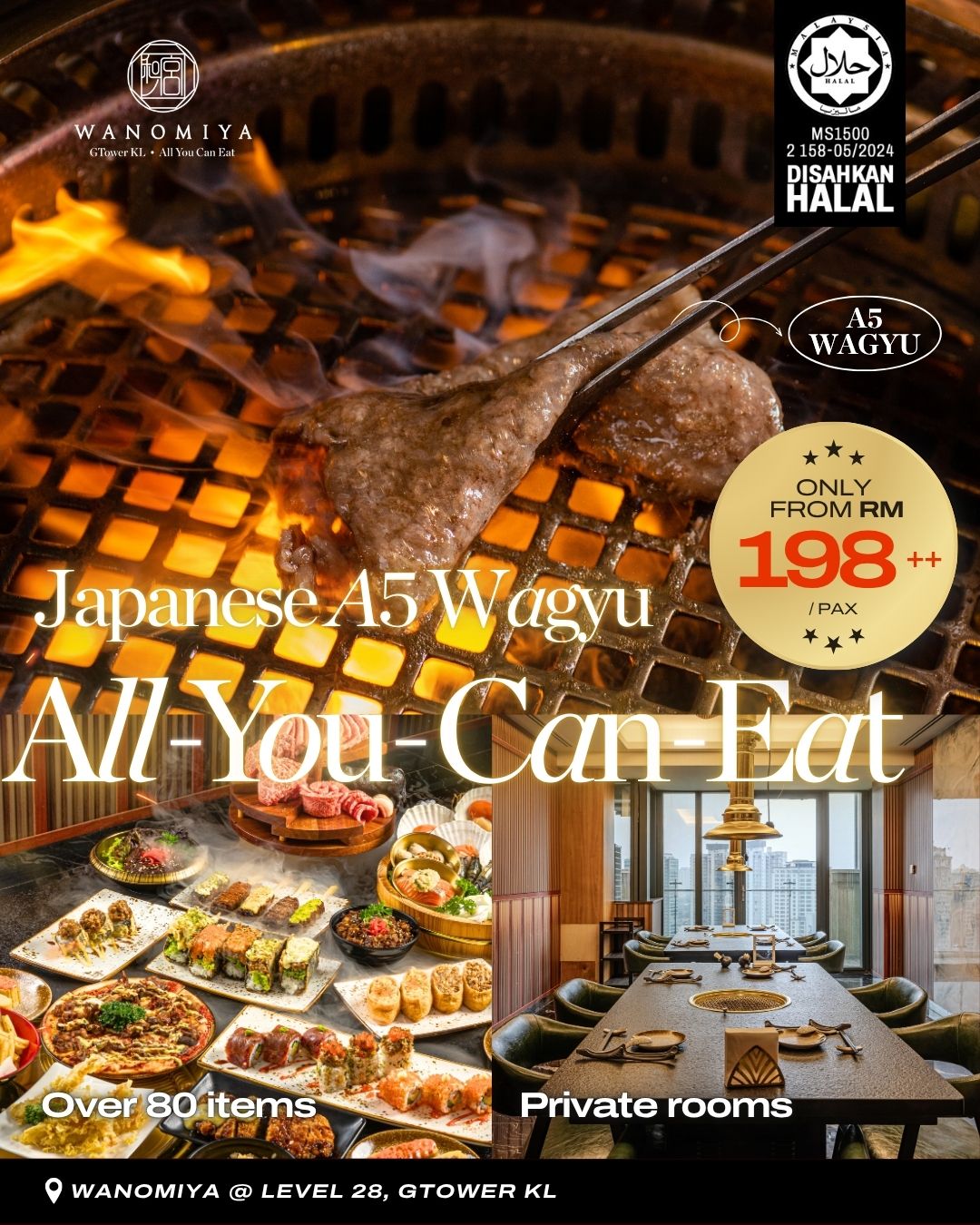 Wanomiya - All You Can Eat Facebook ad: ALL-YOU-CAN-EAT at RM198 per pax