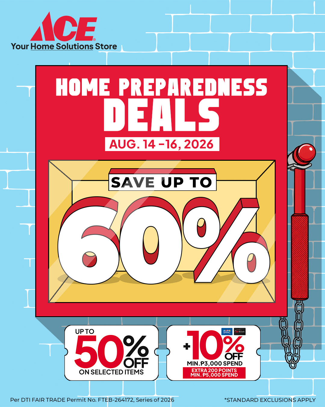 ACE Hardware Philippines Facebook ad: Get your home ready for the unexpected with…