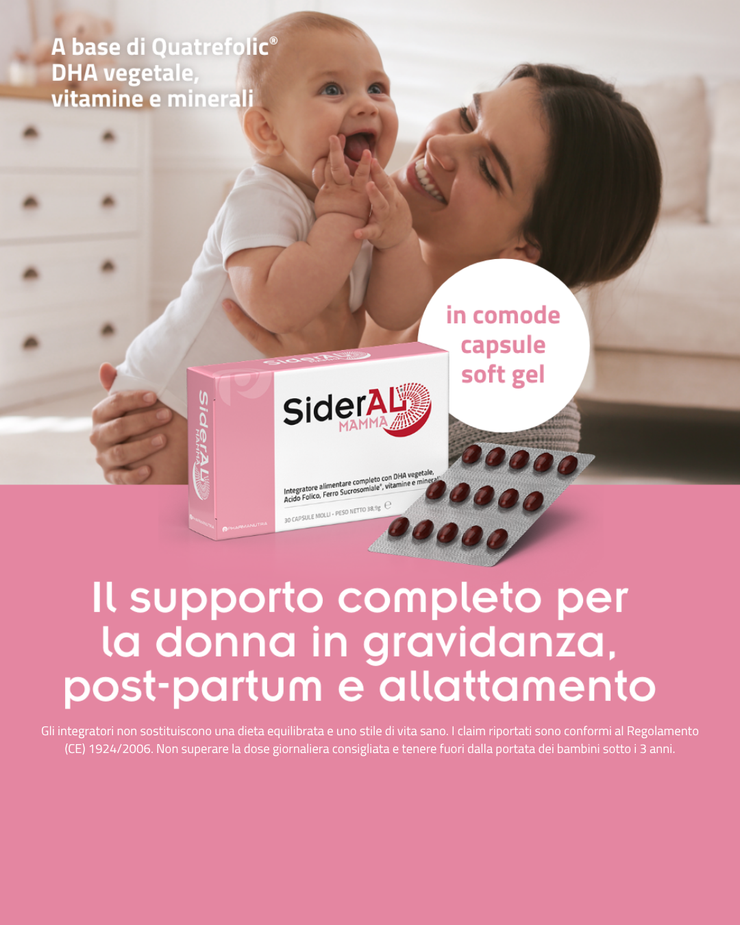 PharmaNutra Facebook ad: Sideral mamma integratore per gravidanza e allattamento 30…