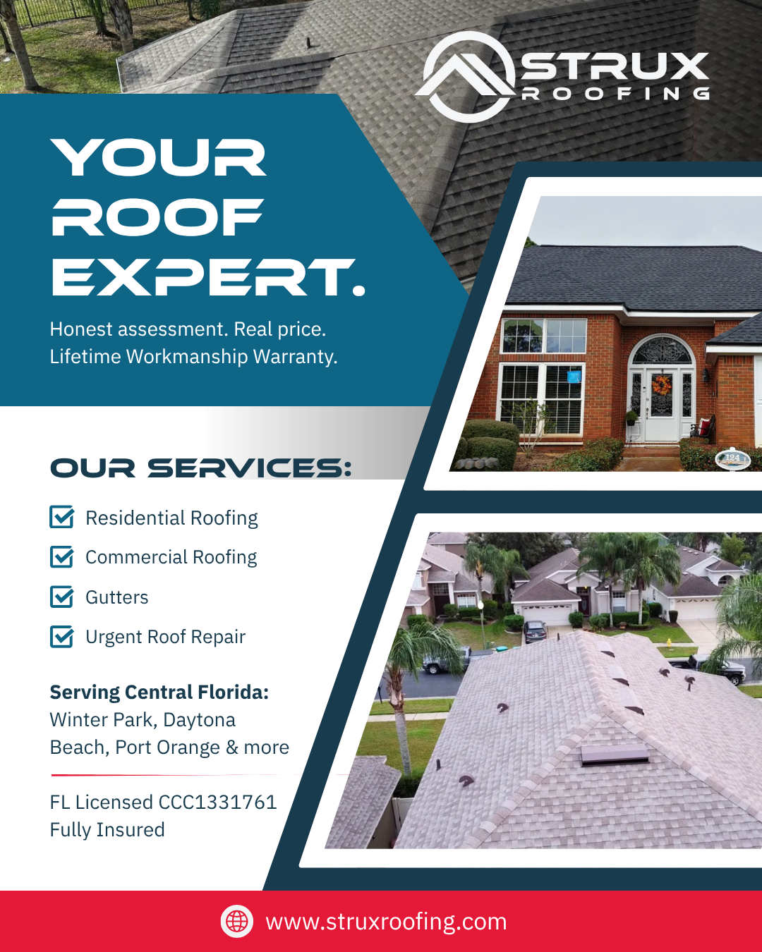 Strux Roofing Facebook ad