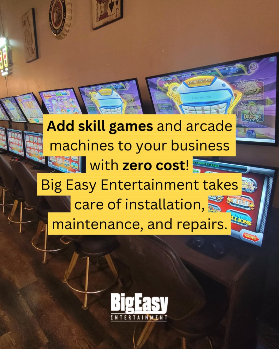 Big Easy Entertainment Facebook ad: Stop Letting Empty Space Go to Waste, Turn It Into Monthly…
