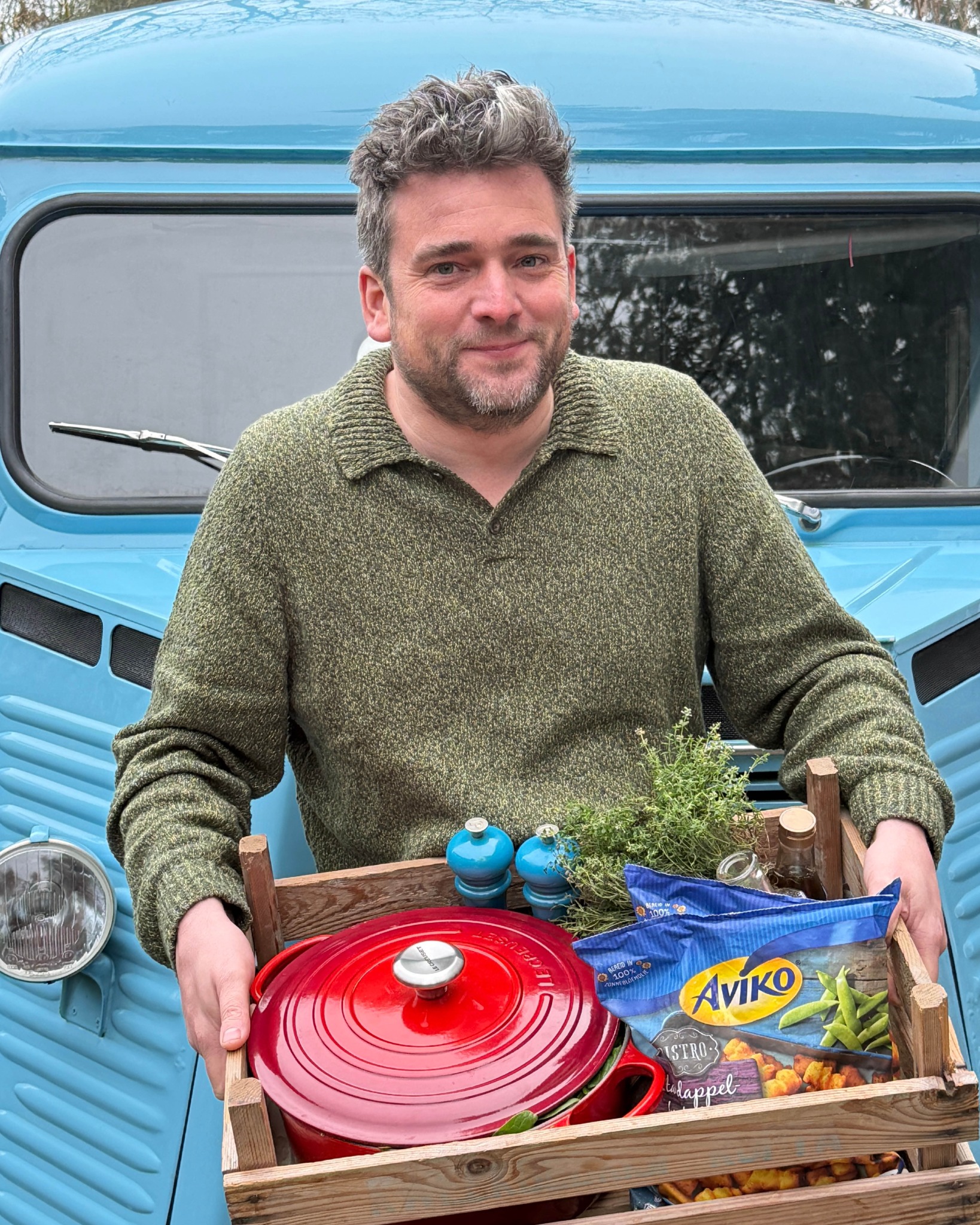 Aviko Facebook ad: Onze chef Wim Ballieu gaat koken bij de…