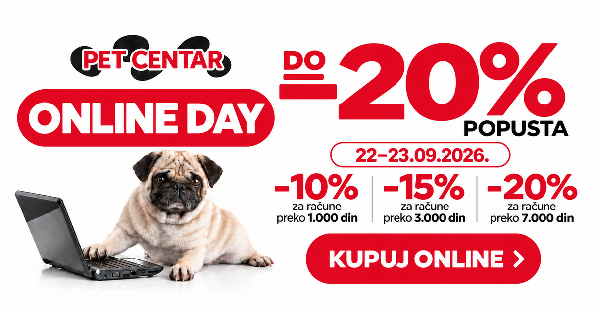 PET CENTAR Srbija Facebook ad: Do -20%
