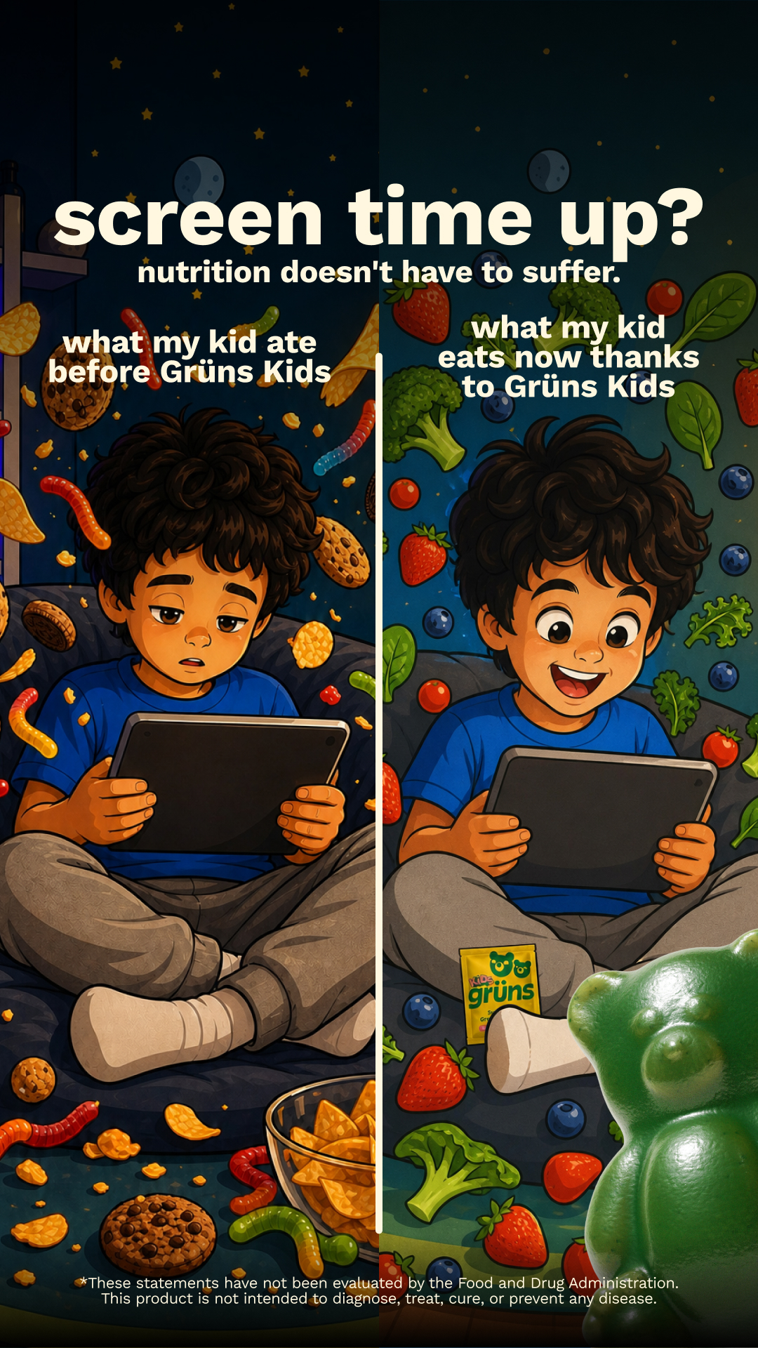 Grüns Kids Facebook ad
