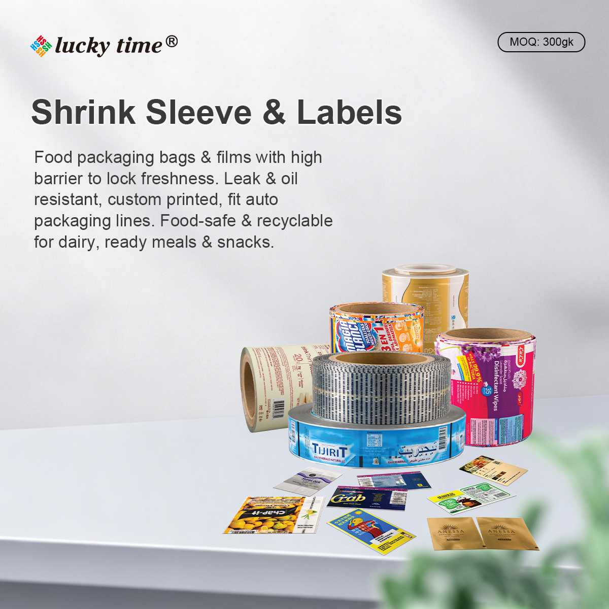 Suzhou Lucky Time Pack Material Co., Ltd. Facebook ad: Shrink Sleeve & Labels