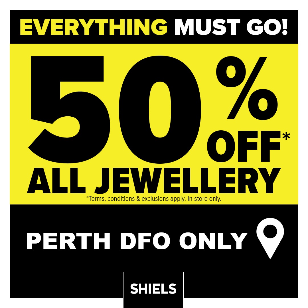 Shiels Jewellers Facebook ad: 50% Off* All Jewellery