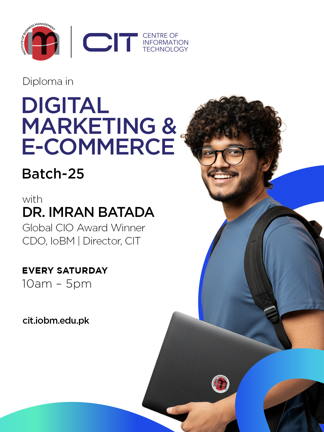 Institute of Business Management Facebook ad: Step into the Future of Marketing! Apply Now!