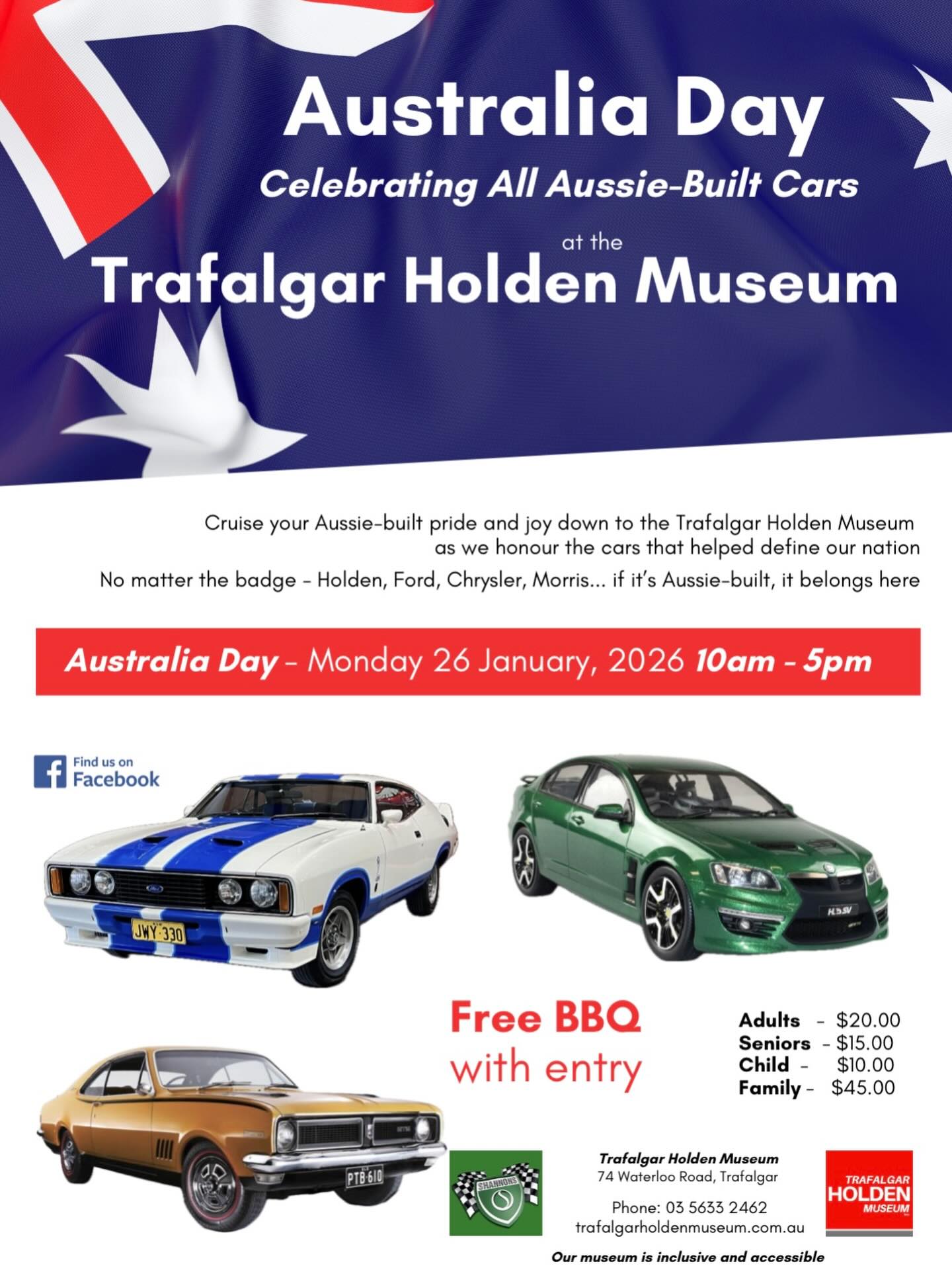 Trafalgar Holden Museum Facebook ad: Lock it in!