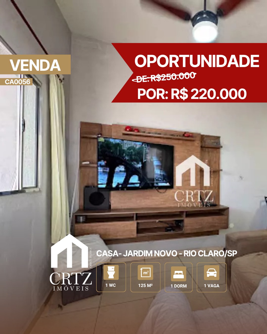 CRTZ Imóveis Facebook ad: Jardim Novo - Rio Claro/SP