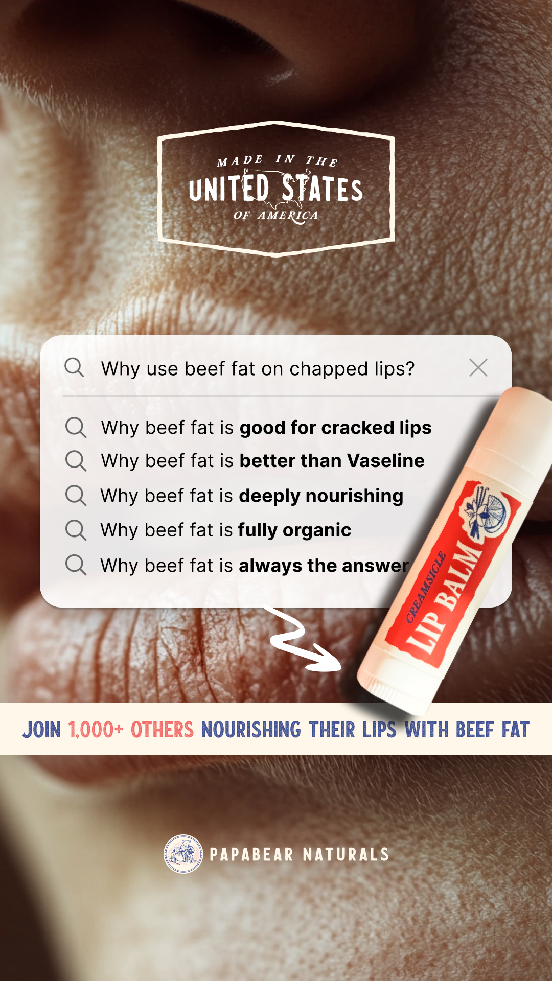 Papabear Naturals Facebook ad