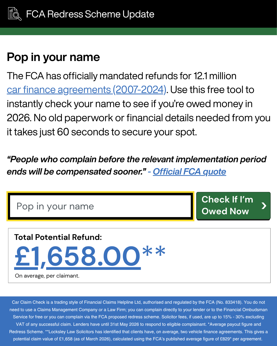 Sarah’s Money Tips Facebook ad