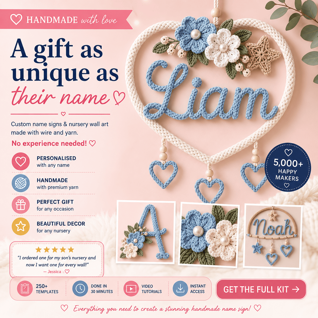 Digital home Crafts Facebook ad: Create at home in 30 minutes