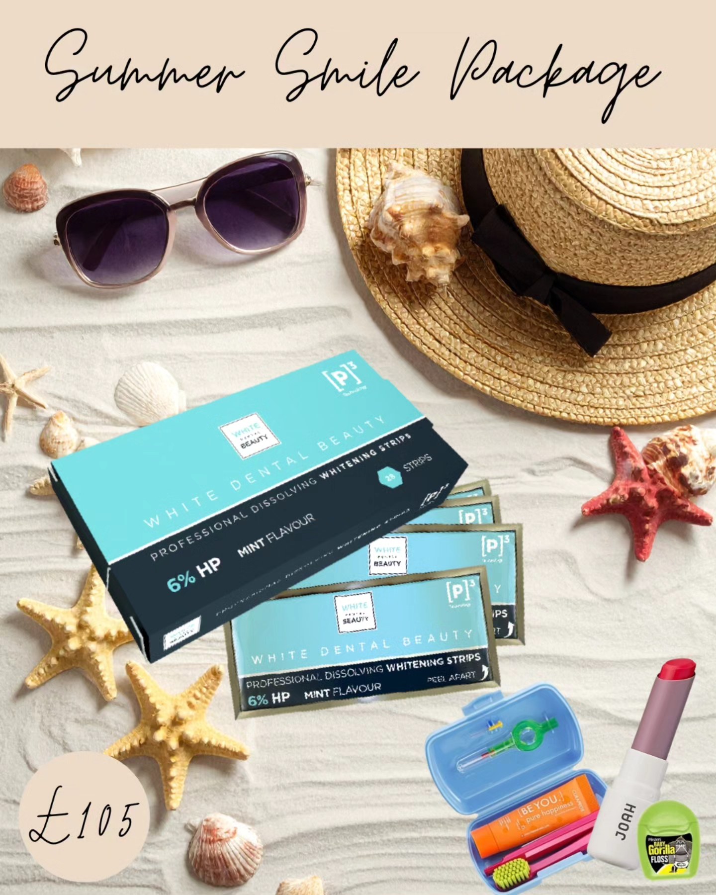 Mexborough Dental Surgery Facebook ad: SUMMER SMILE ESSENTIALS