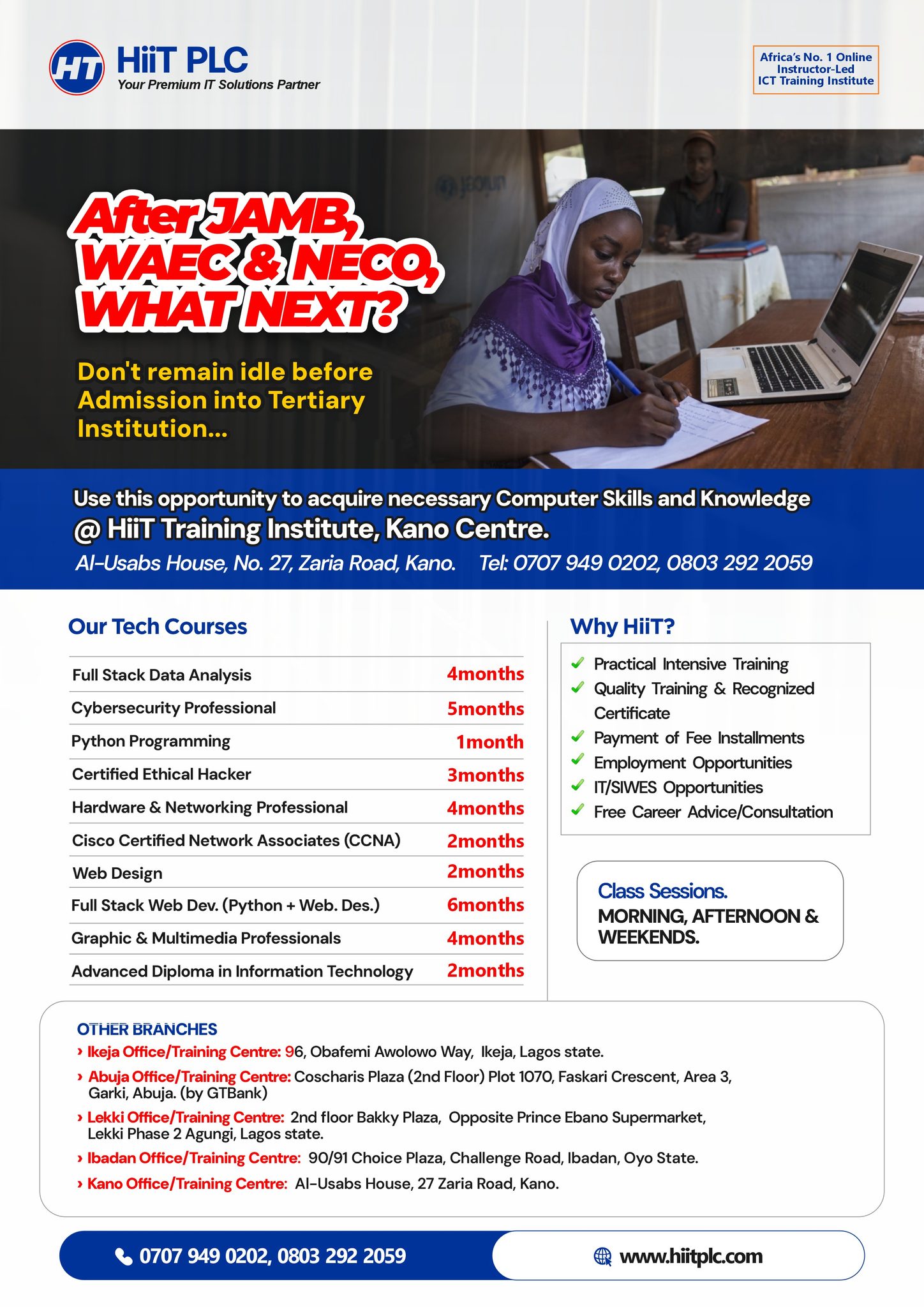 HiiT Training Institute, Kano Centre Facebook ad