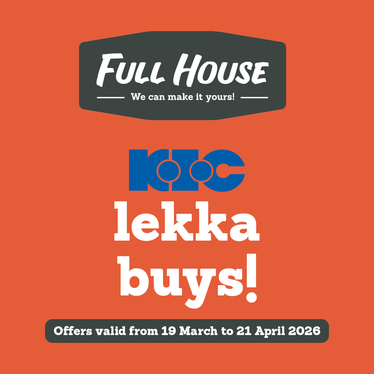 Full House Furniture Facebook ad: Discover the latest KIC appliances at Full House!