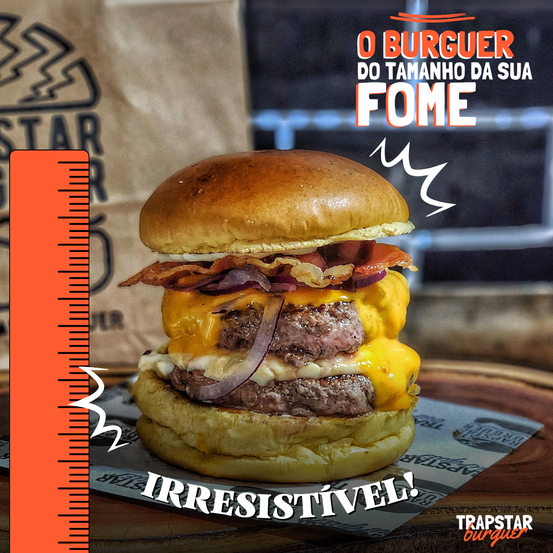 Trapstar Burguer Facebook ad: Peça pelo cardápio do Trapstar Burguer