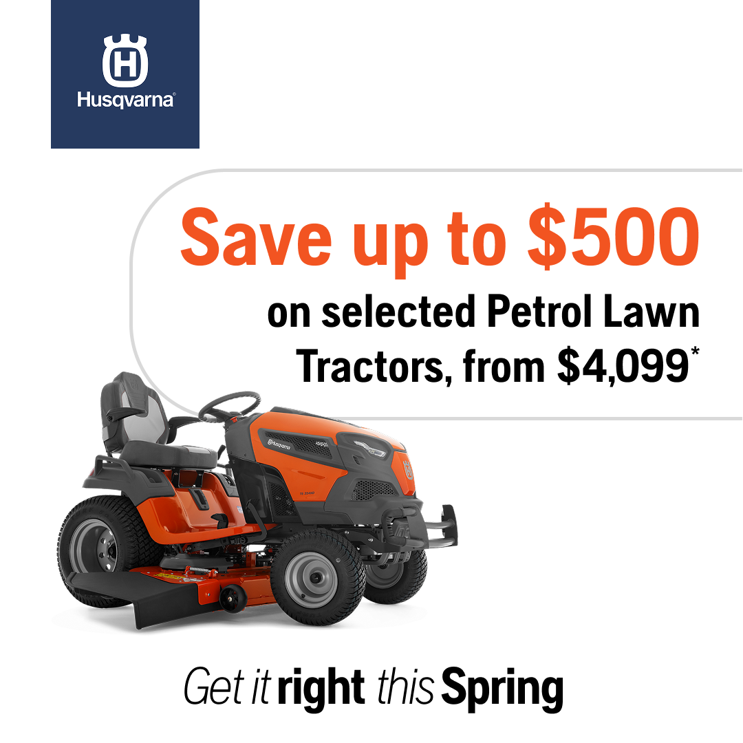 Husqvarna Facebook ad: Forty minutes, not all morning
