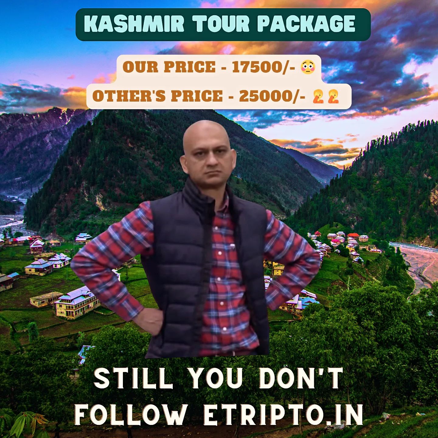 Etripto.in Facebook ad: Jo hame follow na kare oose trip me…