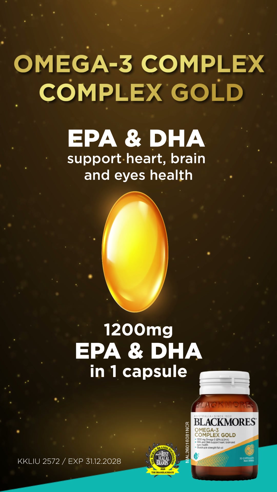 Blackmores Malaysia Facebook ad: 4X* Omega-3 Quadruple Strength Fish Oil