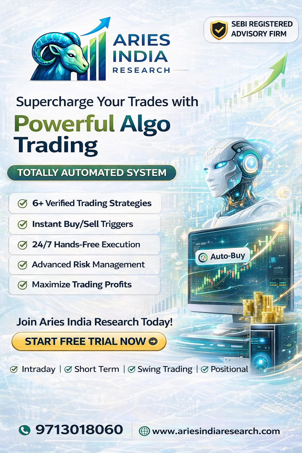 Ariesindia Research Facebook ad: Stop Guessing, Start Algo Trading
