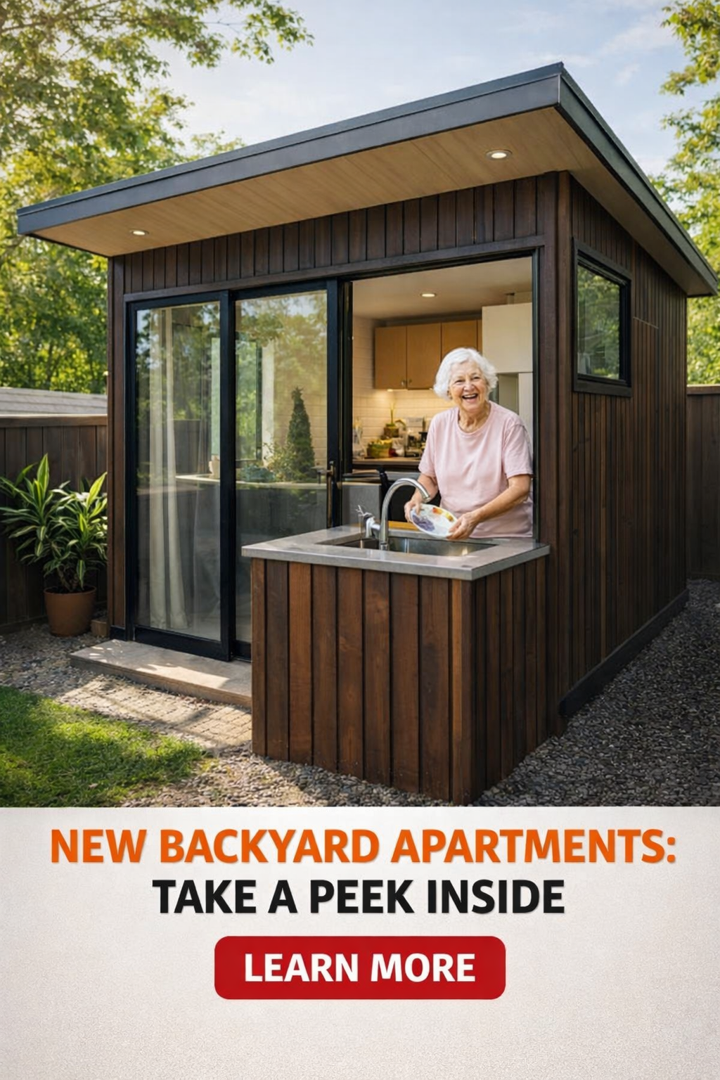 Smart Finds Facebook ad: Modern Backyard Apartments
