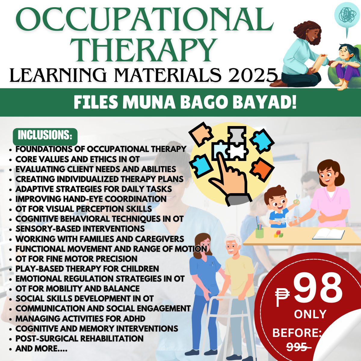 Occupation Therapy Data Center Facebook ad: Level up your practice with our comprehensive occupational…