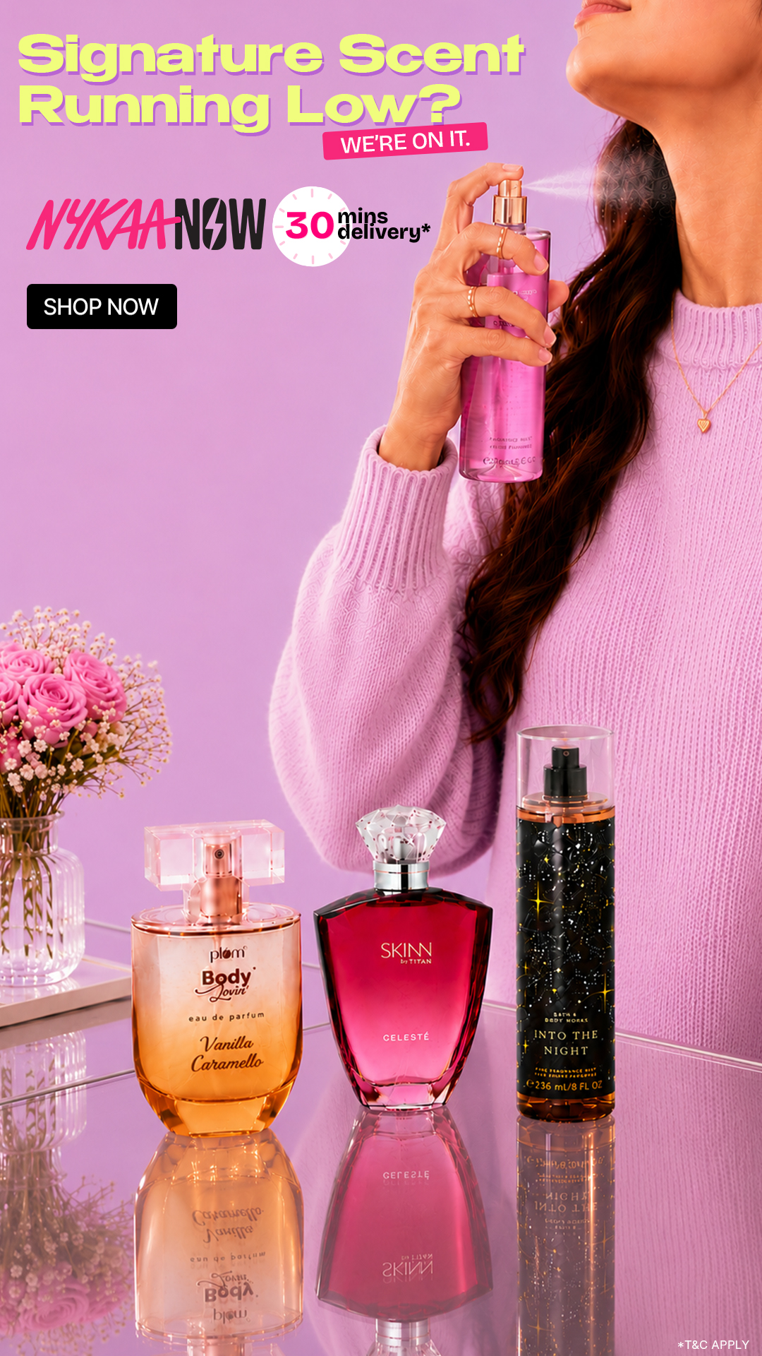 Nykaa Facebook ad: Deliveries Starting in 30 Minutes