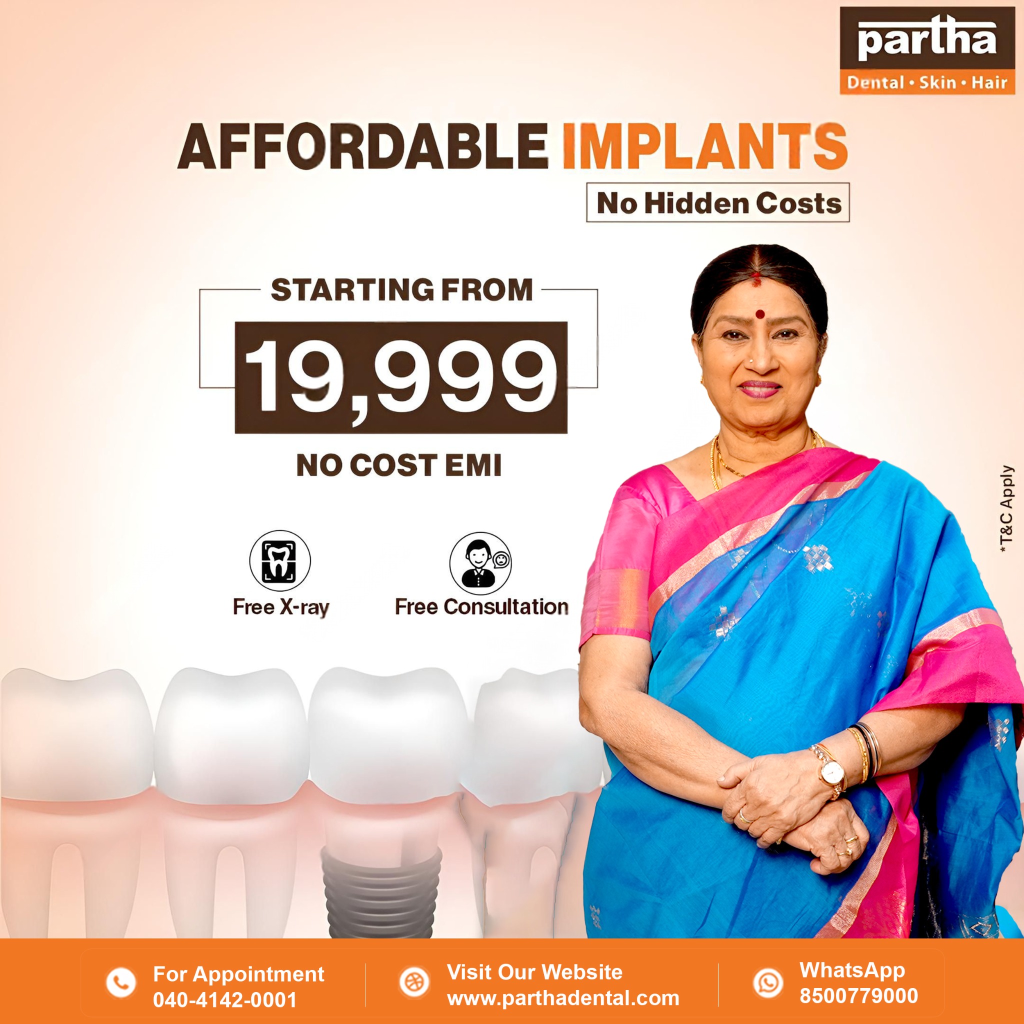 Partha Dental Skin Hair Clinic Facebook ad