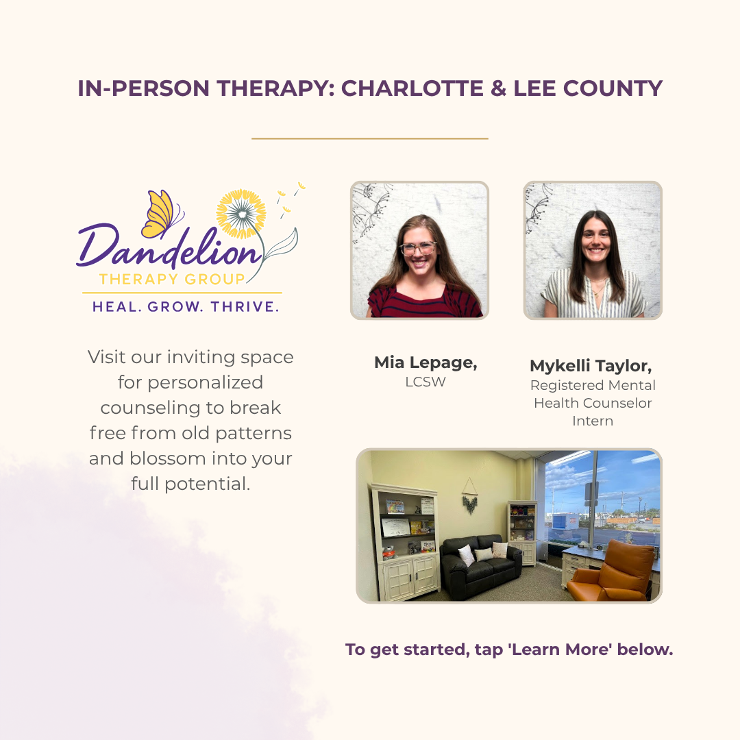 Dandelion Therapy Group Facebook ad