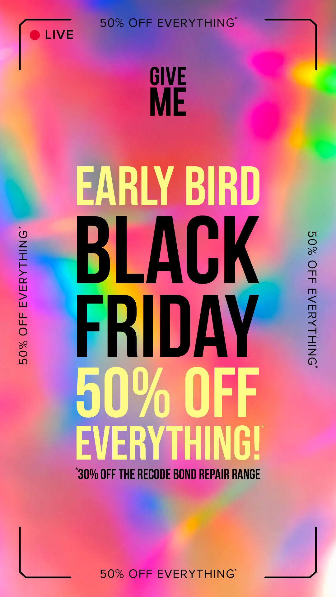 Give Me Cosmetics Facebook ad: Huge Savings!