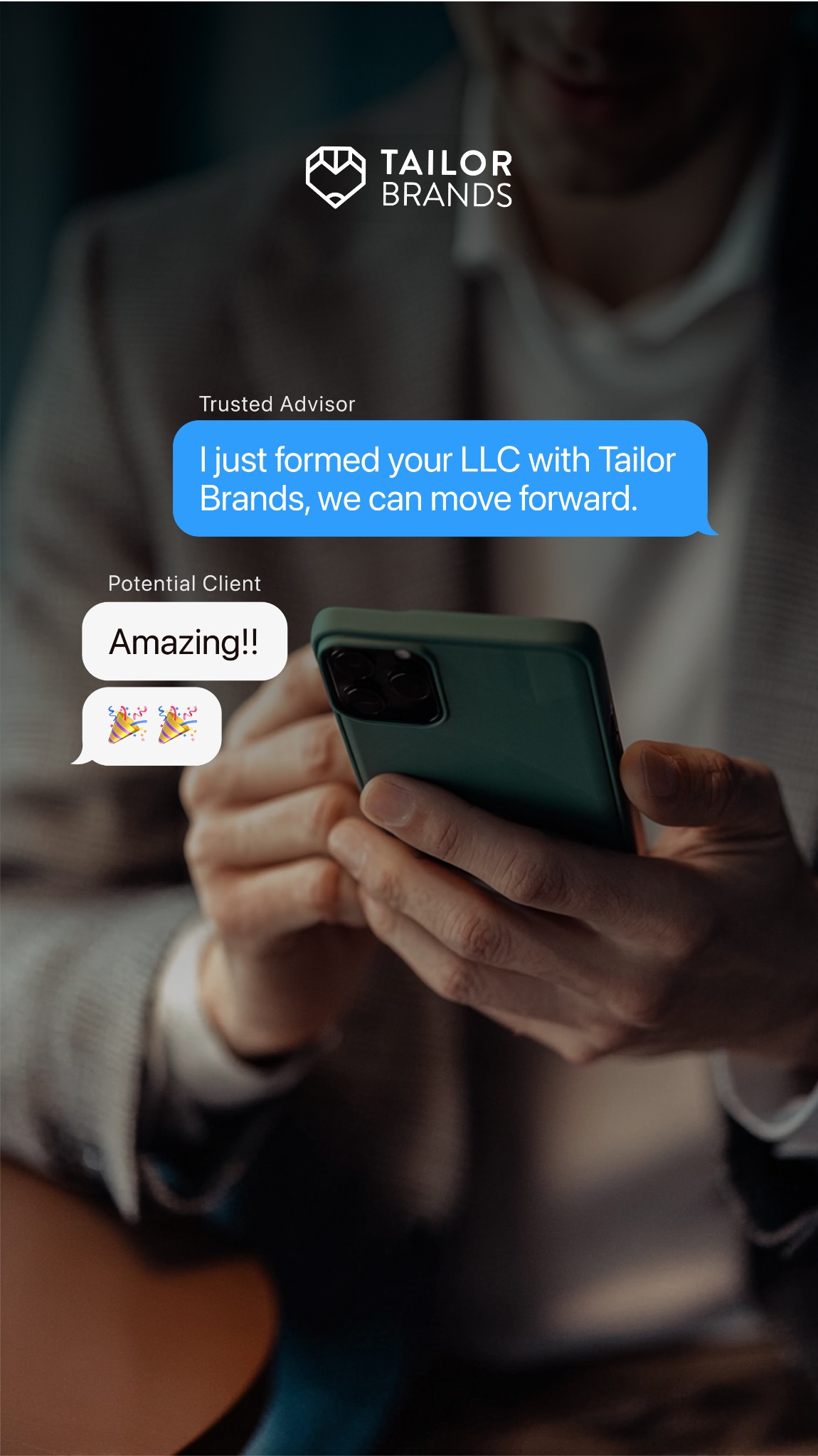 Tailor Brands Facebook ad