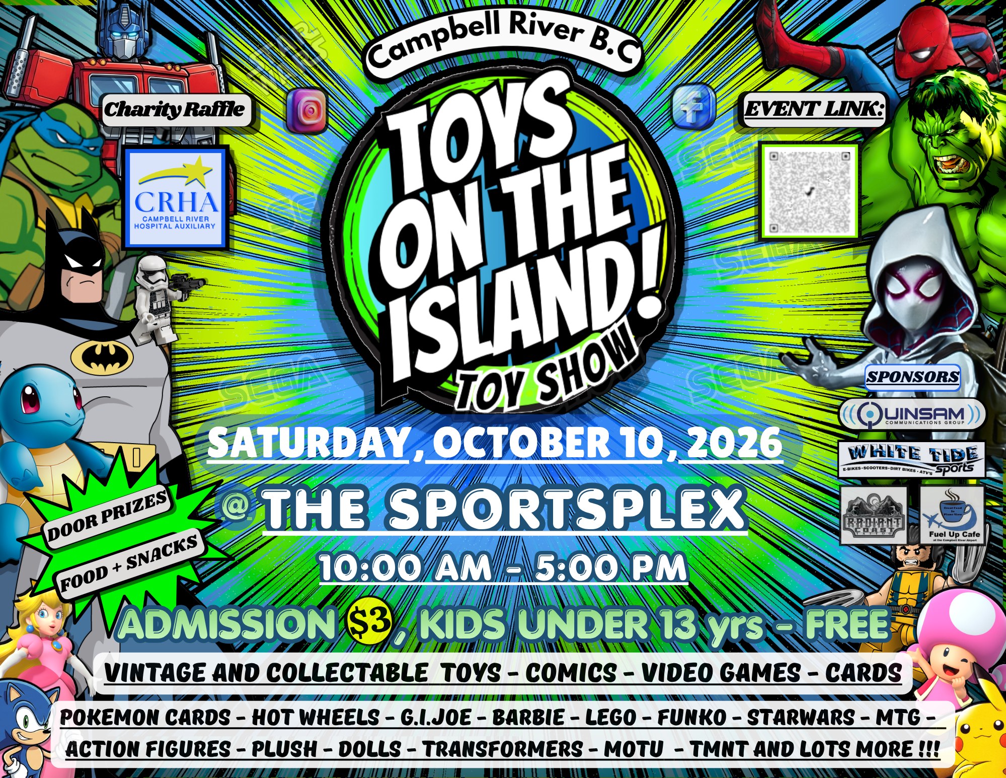 Toys On The Island Facebook ad: TOYS ON THE ISLAND TOY SHOW #7 SATURDAY OCTOBER 10, 2026…