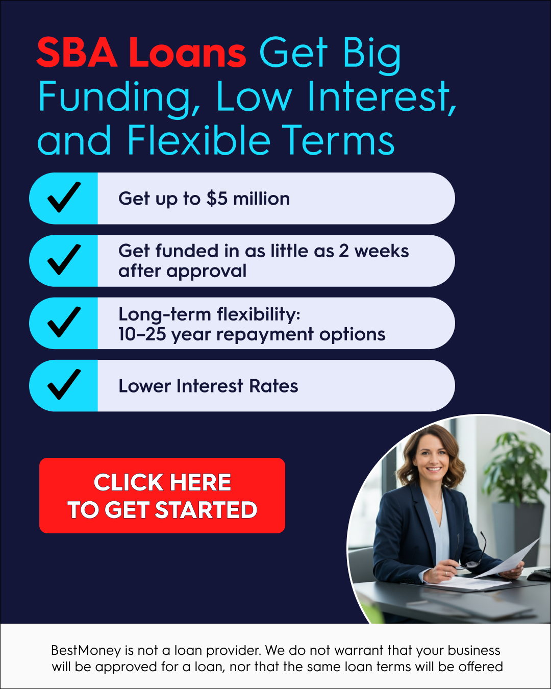 BestMoney.com - Business Loans Facebook ad