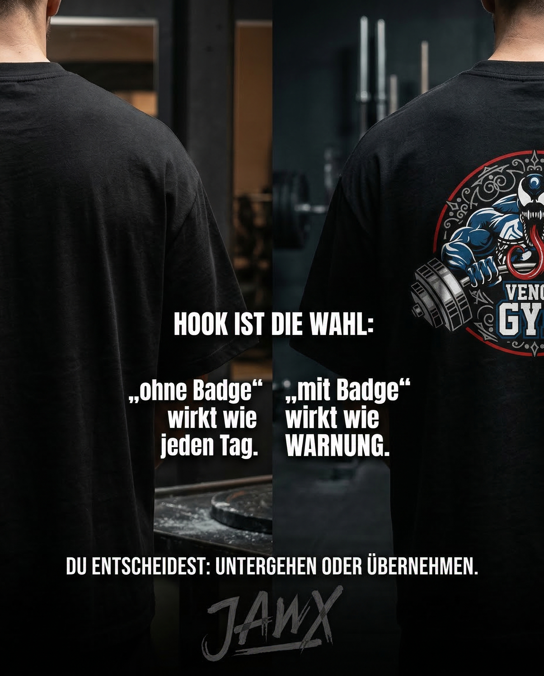 JAWX Facebook ad: MIT ODER OHNE?
