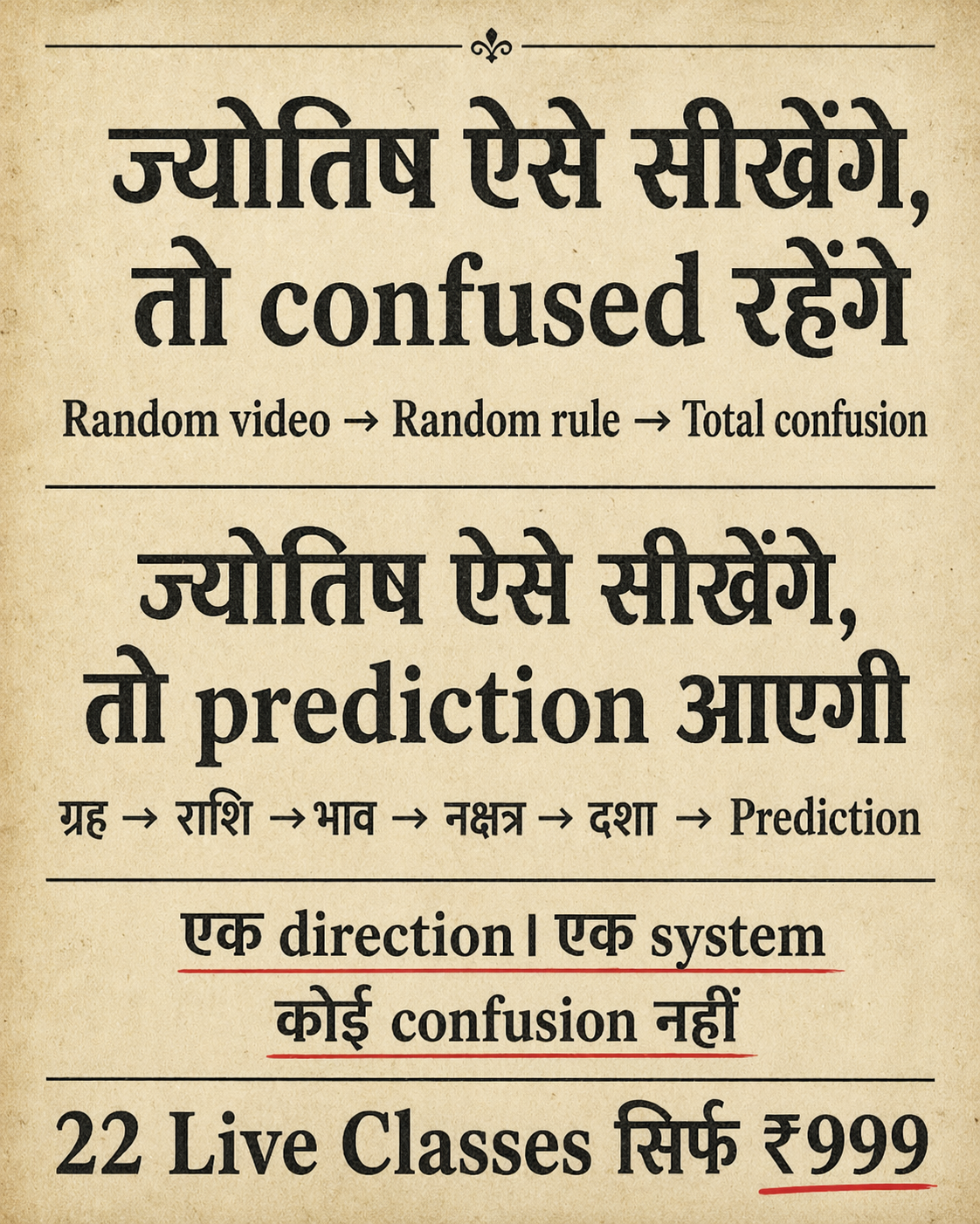 Astro Ansh Facebook ad: Parashari Jyotish from Basics to Prediction