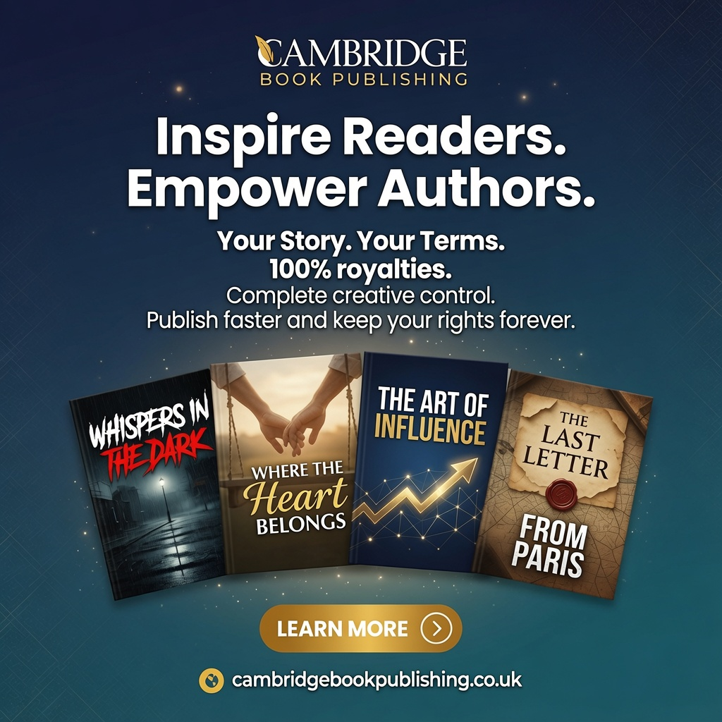 Cambridge Book Publishing Facebook ad: Publish on your own terms!