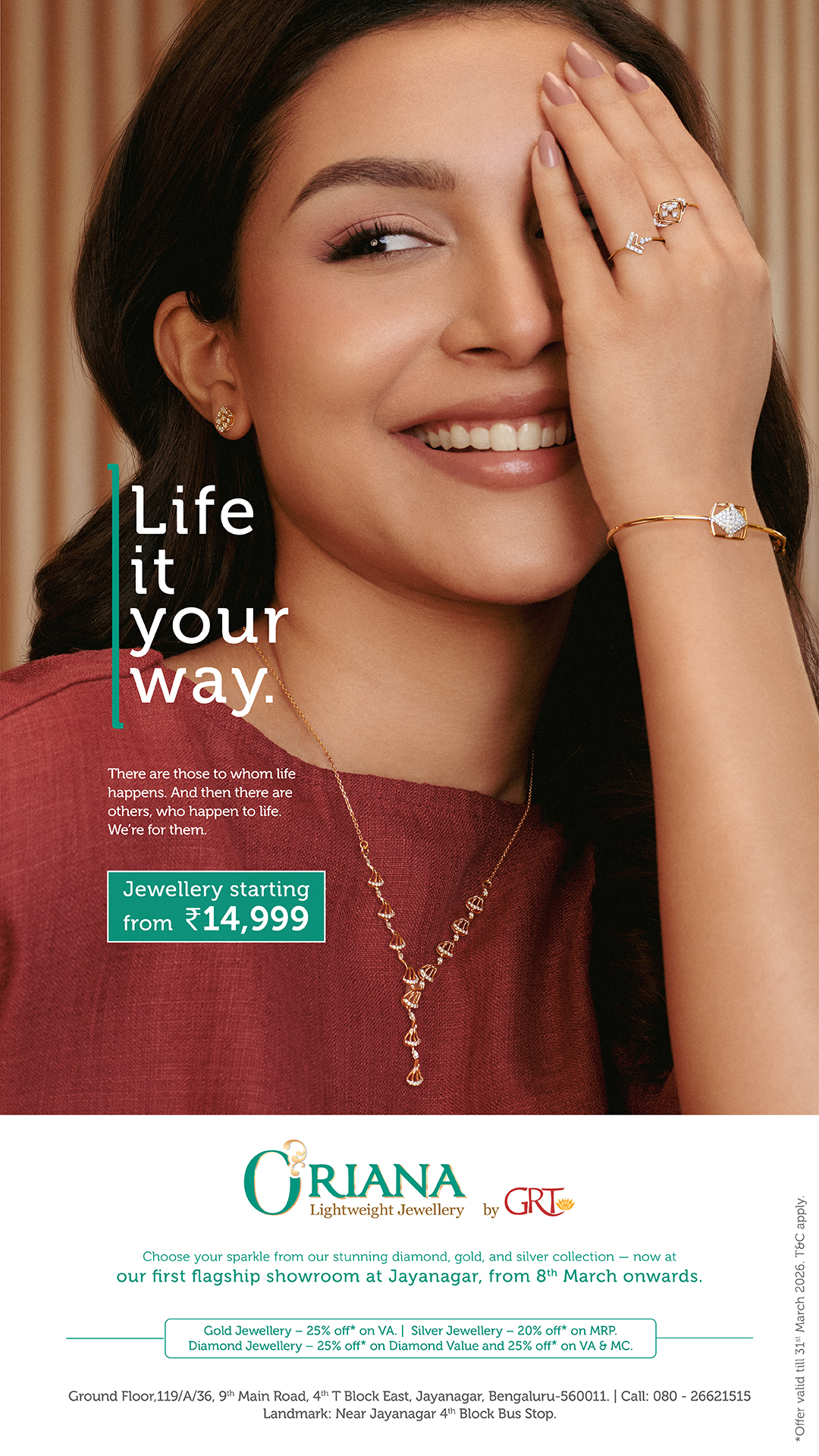 Oriana - Lightweight Jewellery by GRT Facebook ad from Mar 7, 2026