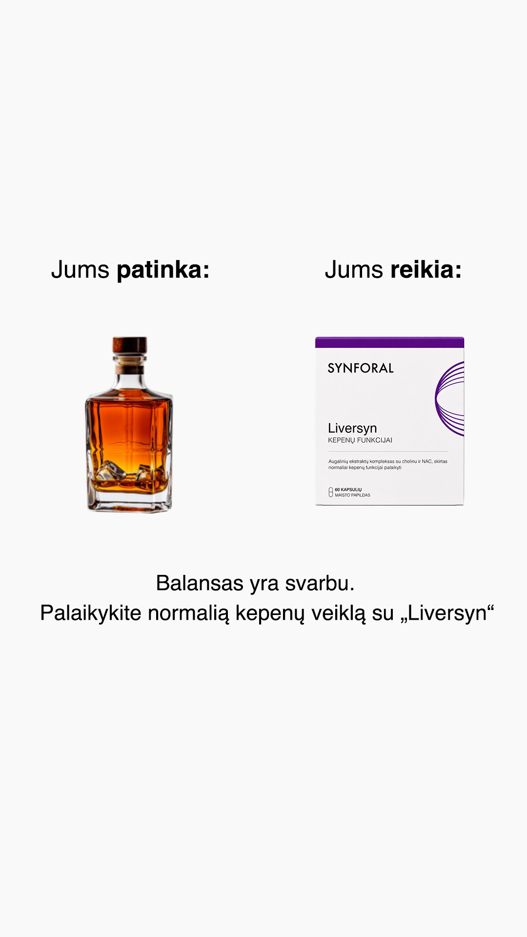 Synforal Facebook ad: Palaikykite kepenų veiklą natūraliai