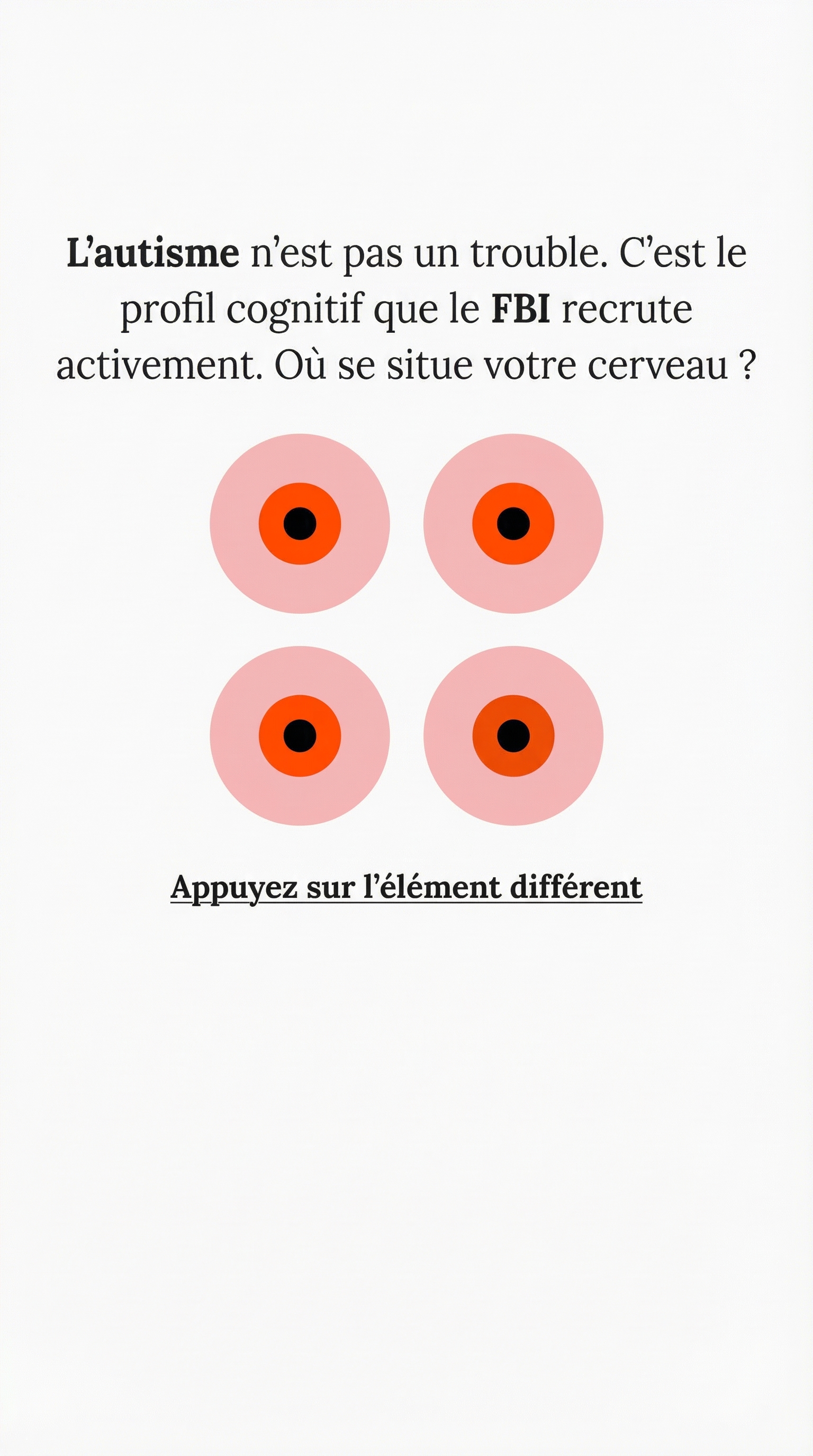 International IQ test Facebook ad
