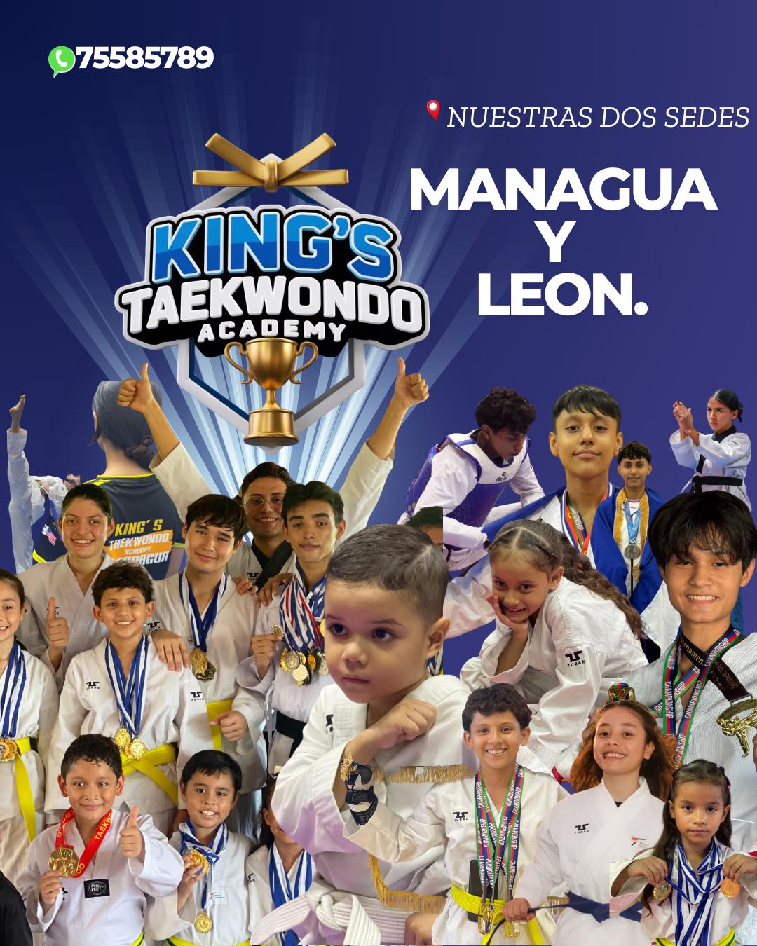 King’s Taekwondo academy Facebook ad: ¡PRIMERA CLASE DE PRUEBA TOTALMENTE GRATIS!