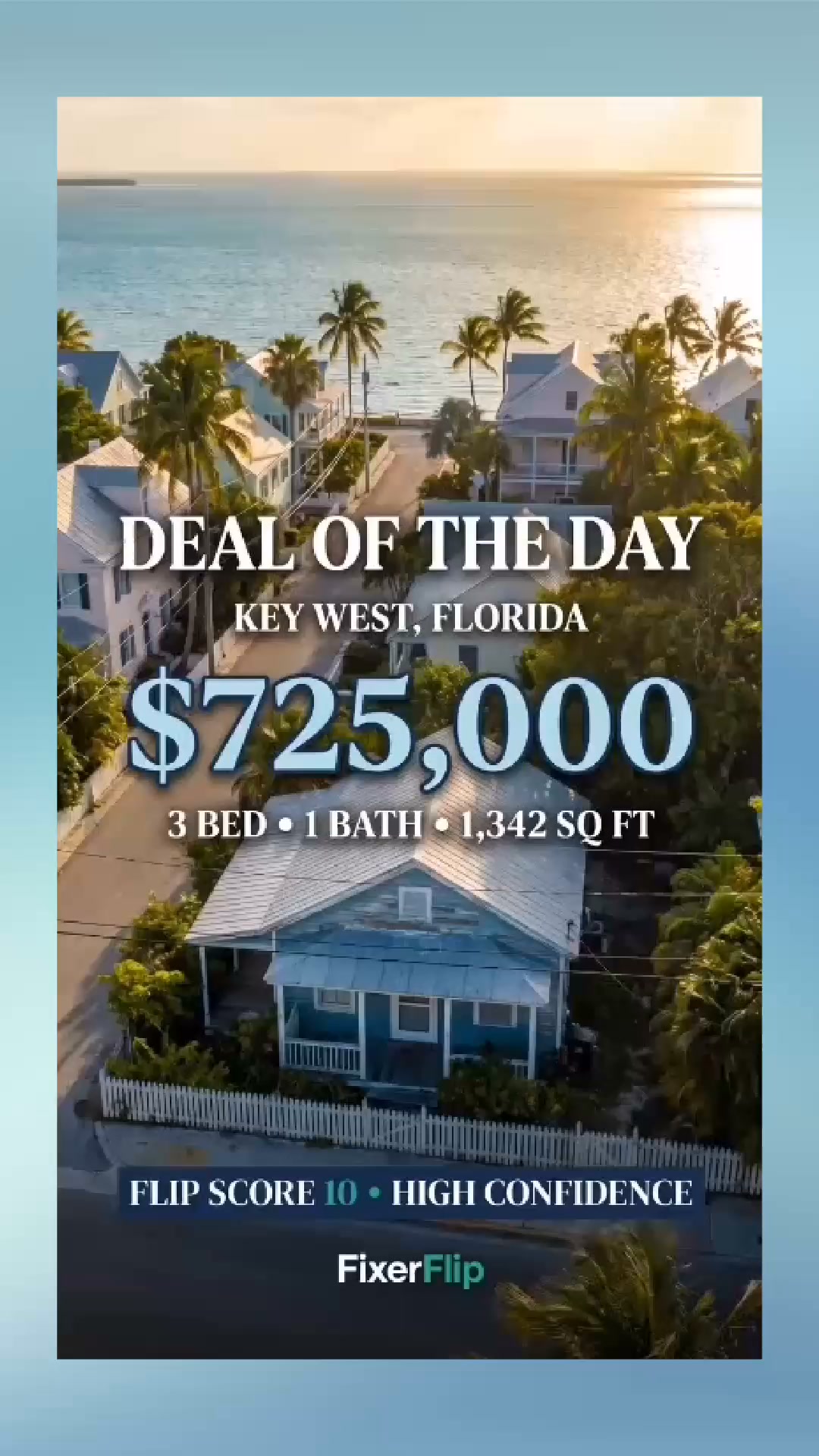 FixerFlip Facebook ad: DEAL OF THE DAY, KEY WEST, FLORIDA