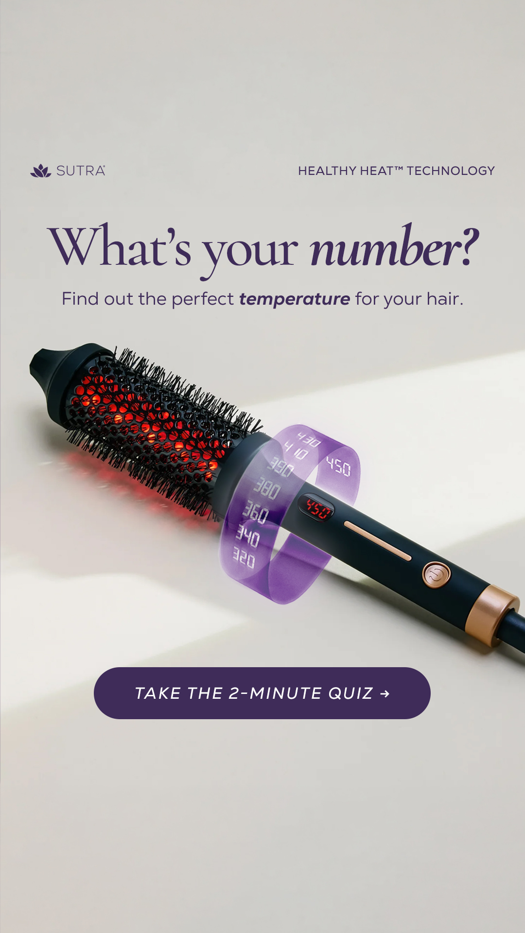 Sutra Beauty Facebook ad: Find Your Healthy Heat Setting