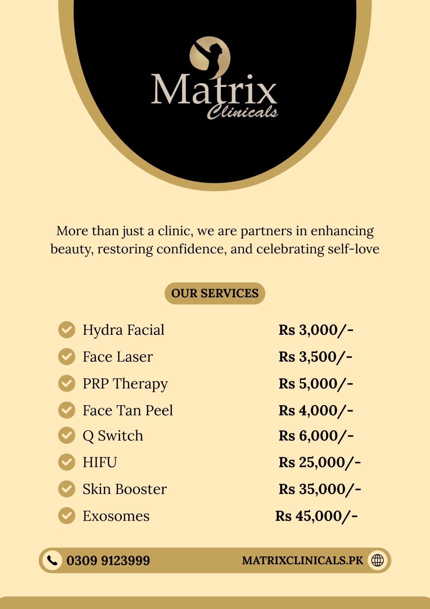 Matrix Clinicals Facebook ad from Mar 17, 2026