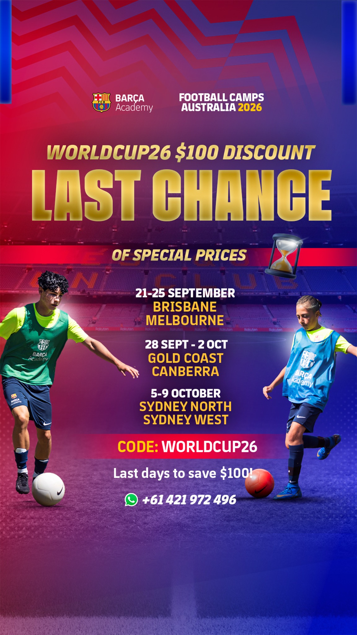 Barça Academy Australia & New Zealand Facebook ad