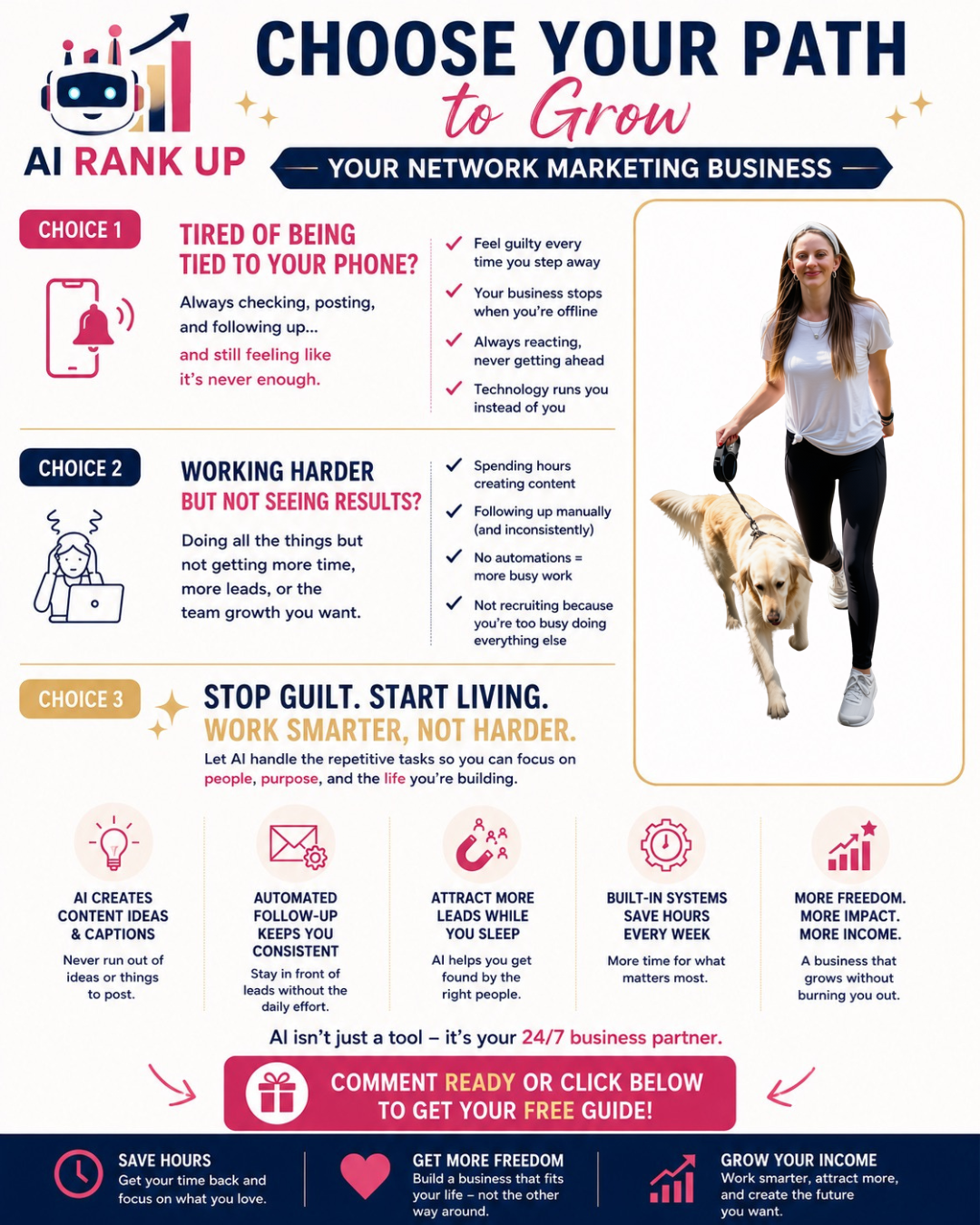 Stephanie Denise Kratochwill Facebook ad: Grow Your Network Marketing Business Without Being Online…